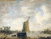 Jeronymus van Diest River view oil painting on canvas